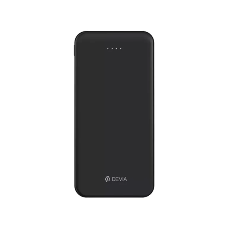 Devia – 10,000mAh Kintone Dual Port LED Indicator Powerbank – Black gallery image