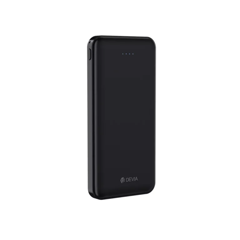 Devia – 10,000mAh Kintone Dual Port LED Indicator Powerbank – Black gallery image