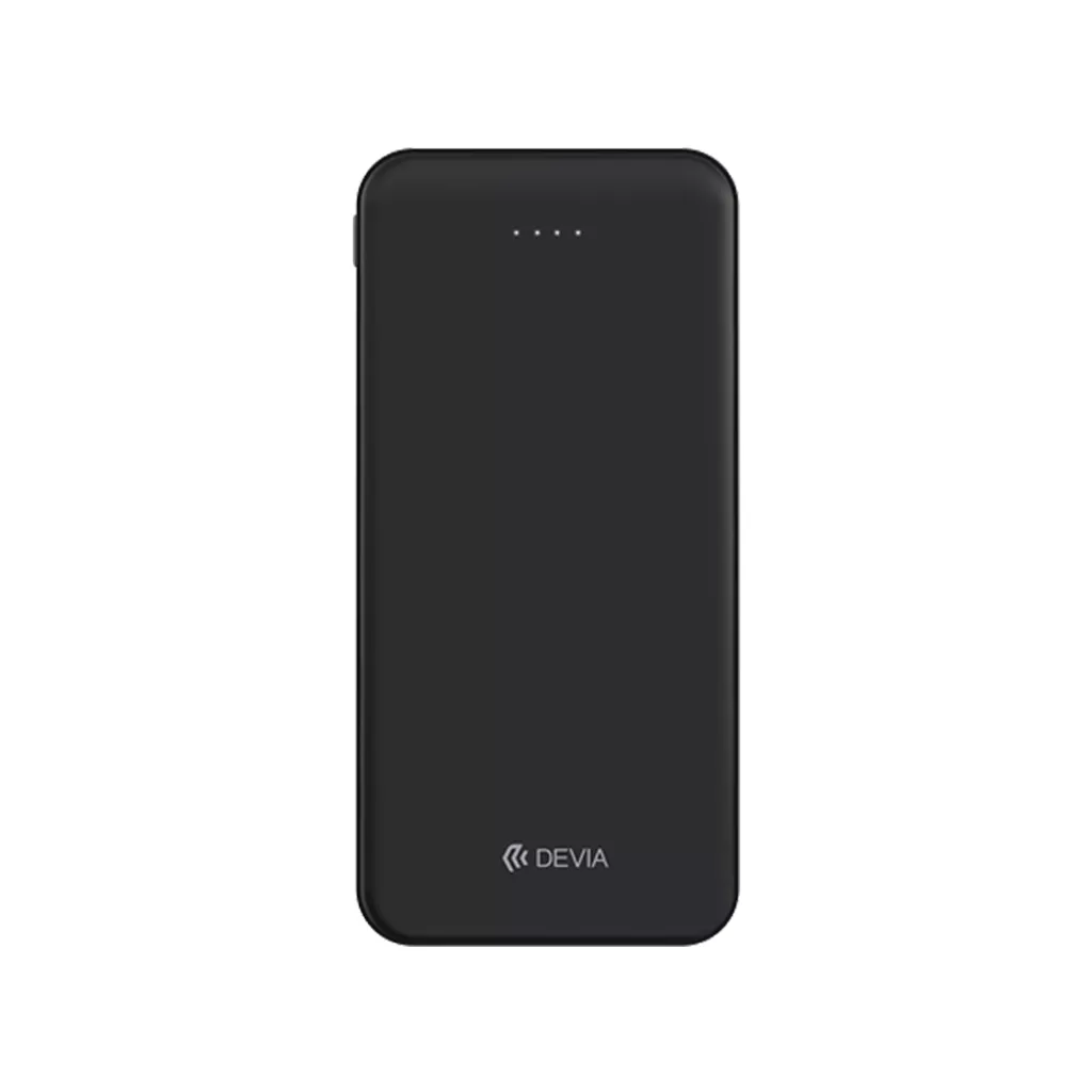 Devia – 10,000mAh Kintone Dual Port LED Indicator Powerbank – Black