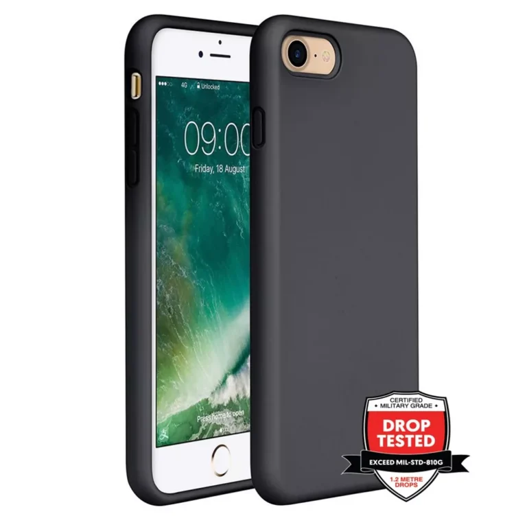 Phone Case – Silicone for iPhone SE/8/7 – Black gallery image