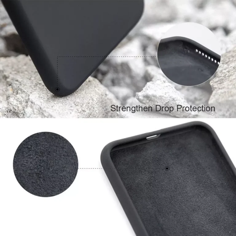 Phone Case – Silicone for iPhone SE/8/7 – Black gallery image