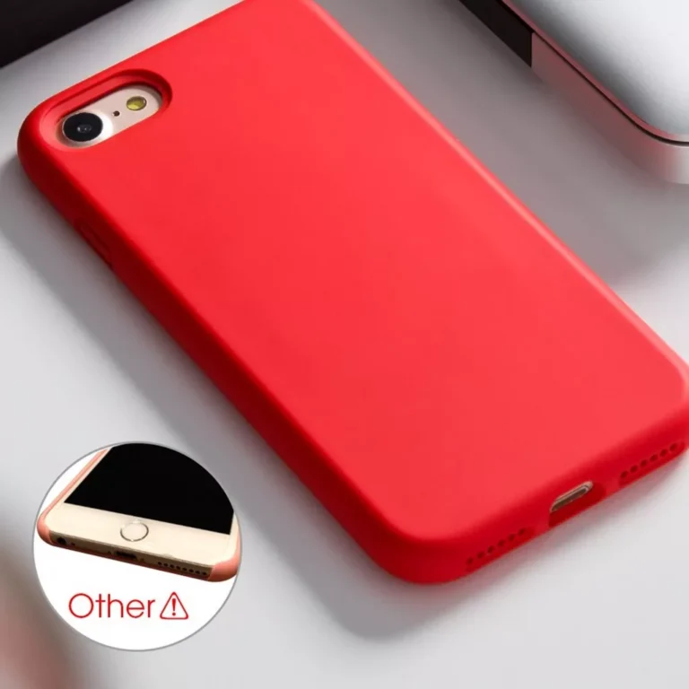 Phone Case – Silicone for iPhone SE/8/7 – Red gallery image