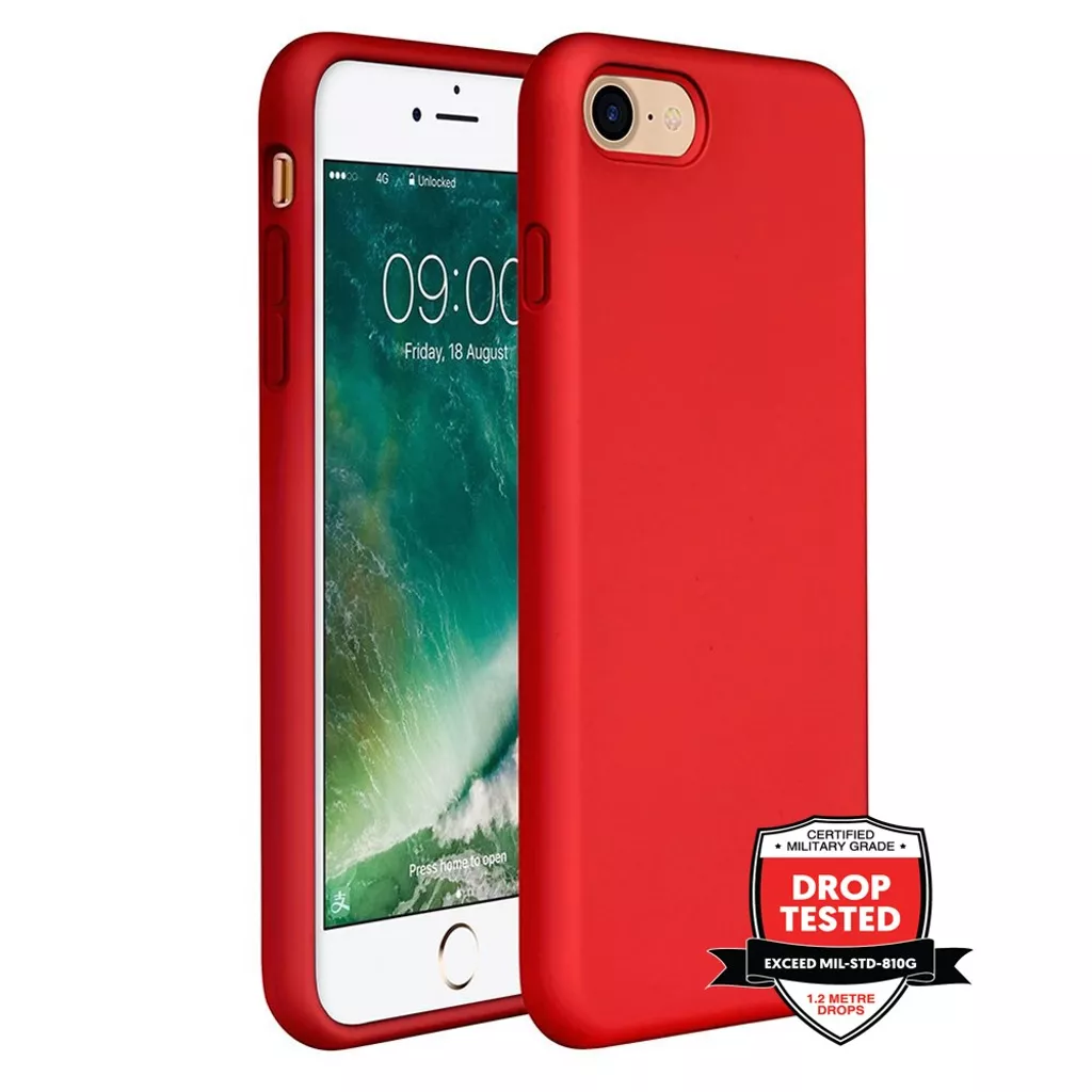 Phone Case – Silicone for iPhone SE/8/7 – Red