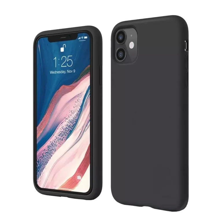 Phone Case – Silicone for iPhone 11 – Black gallery image