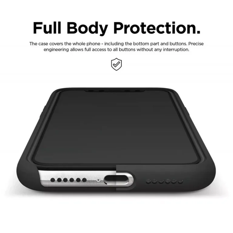 Phone Case – Silicone for iPhone 12 & iPhone 12 Pro – Black gallery image