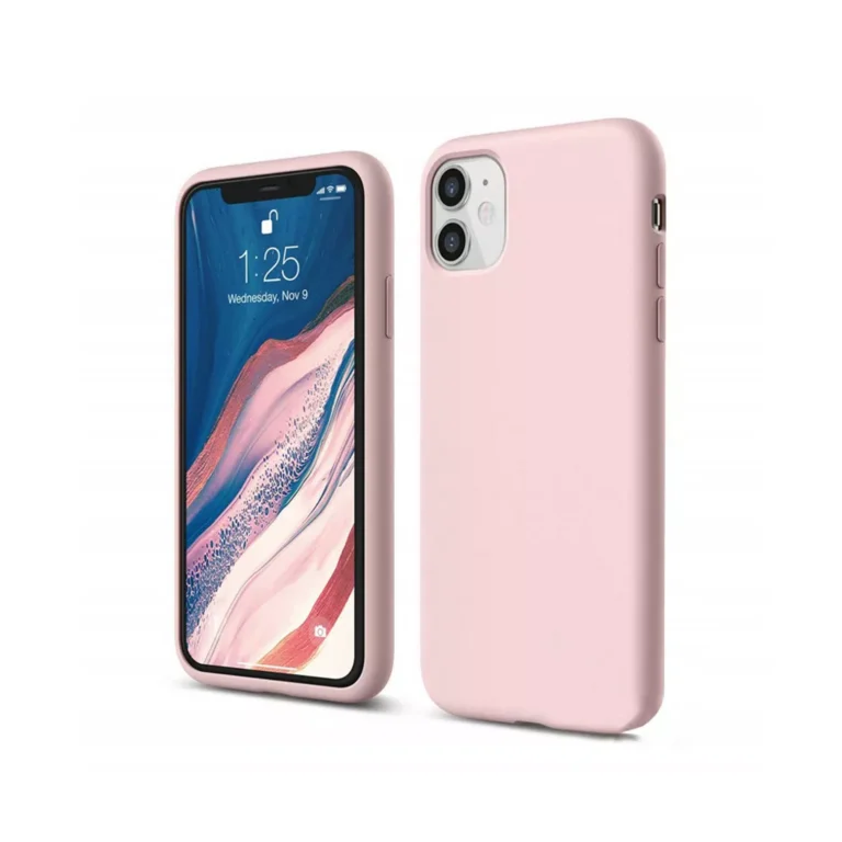 Phone Case – Silicone for iPhone 12 & iPhone 12 Pro – Pink gallery image