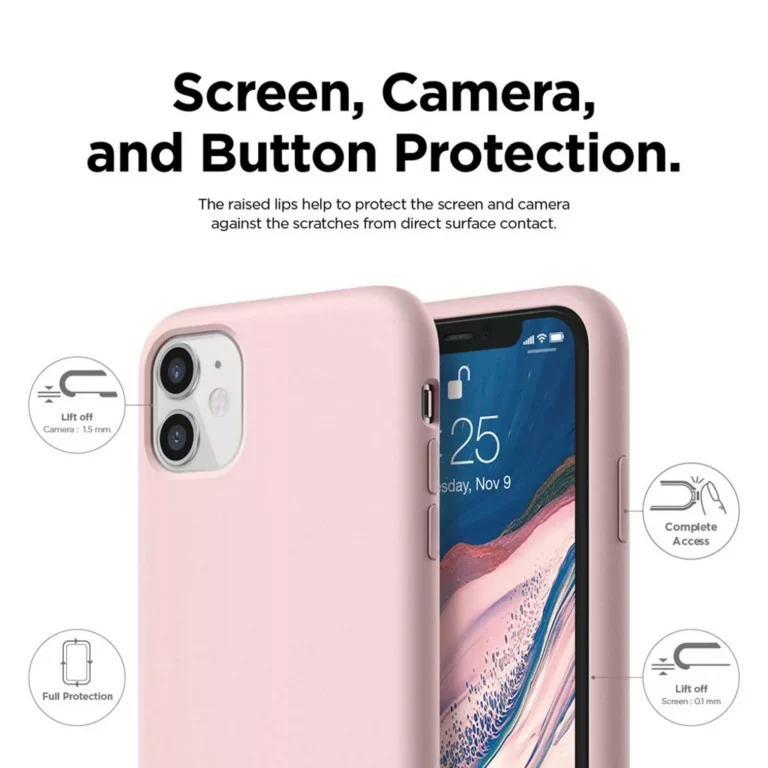 Phone Case – Silicone for iPhone 12 & iPhone 12 Pro – Pink gallery image