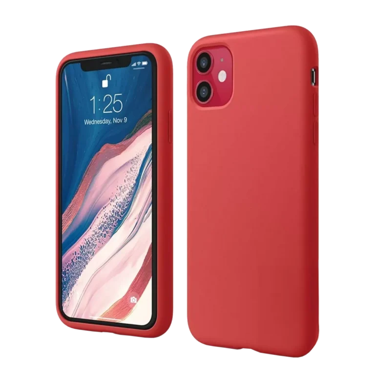 Phone Case – Silicone for iPhone 12 & iPhone 12 Pro – Red