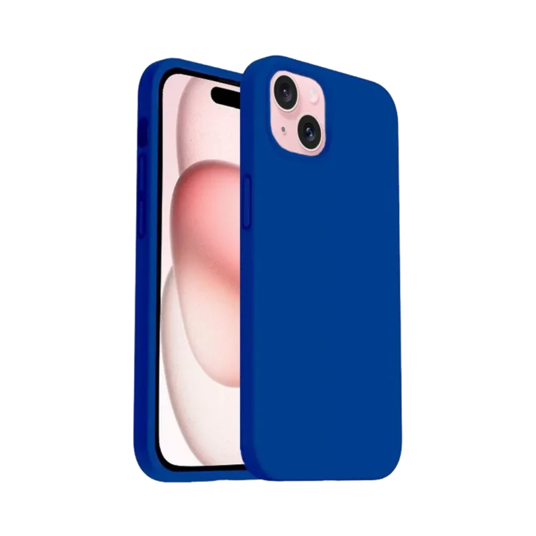 Phone Case – Silicone for iPhone 15 – Navy gallery image