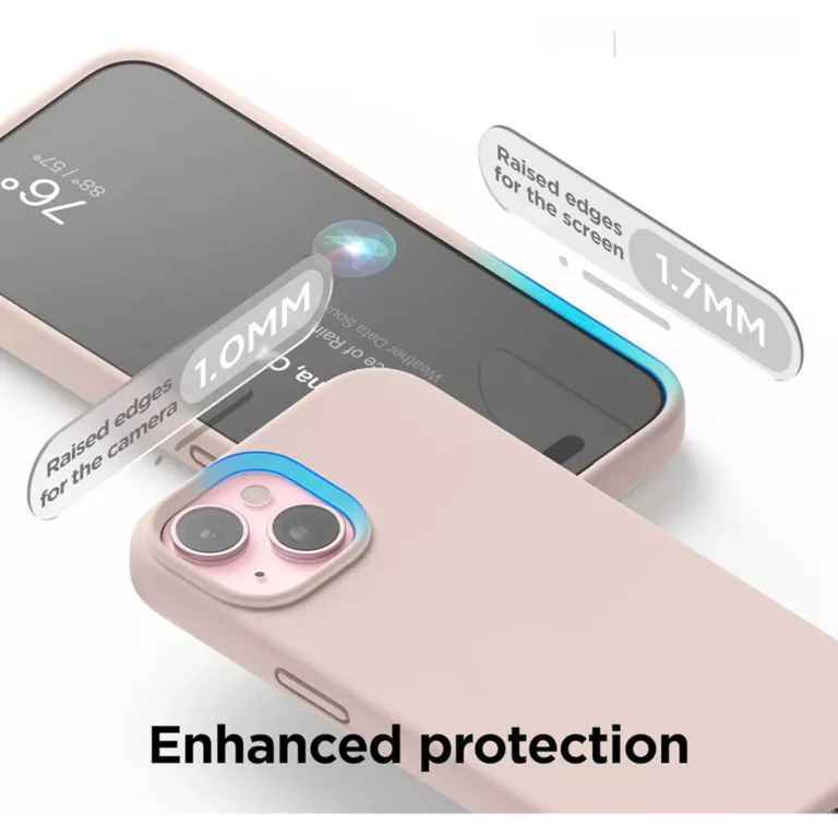 Phone Case – Silicone for iPhone 15 – Pink gallery image
