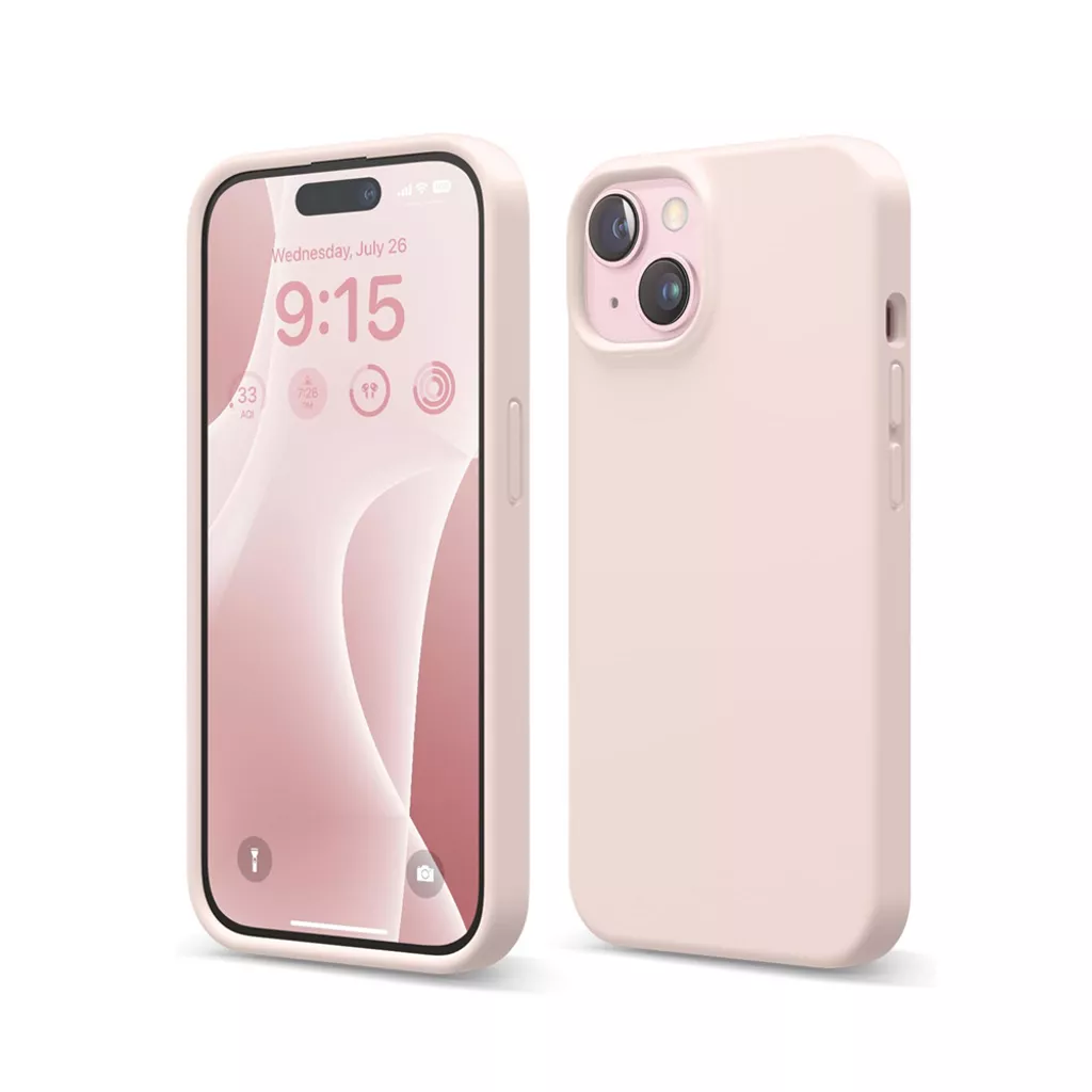 Phone Case – Silicone for iPhone 15 – Pink
