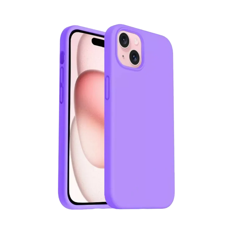 Phone Case – Silicone for iPhone 15 – Purple gallery image