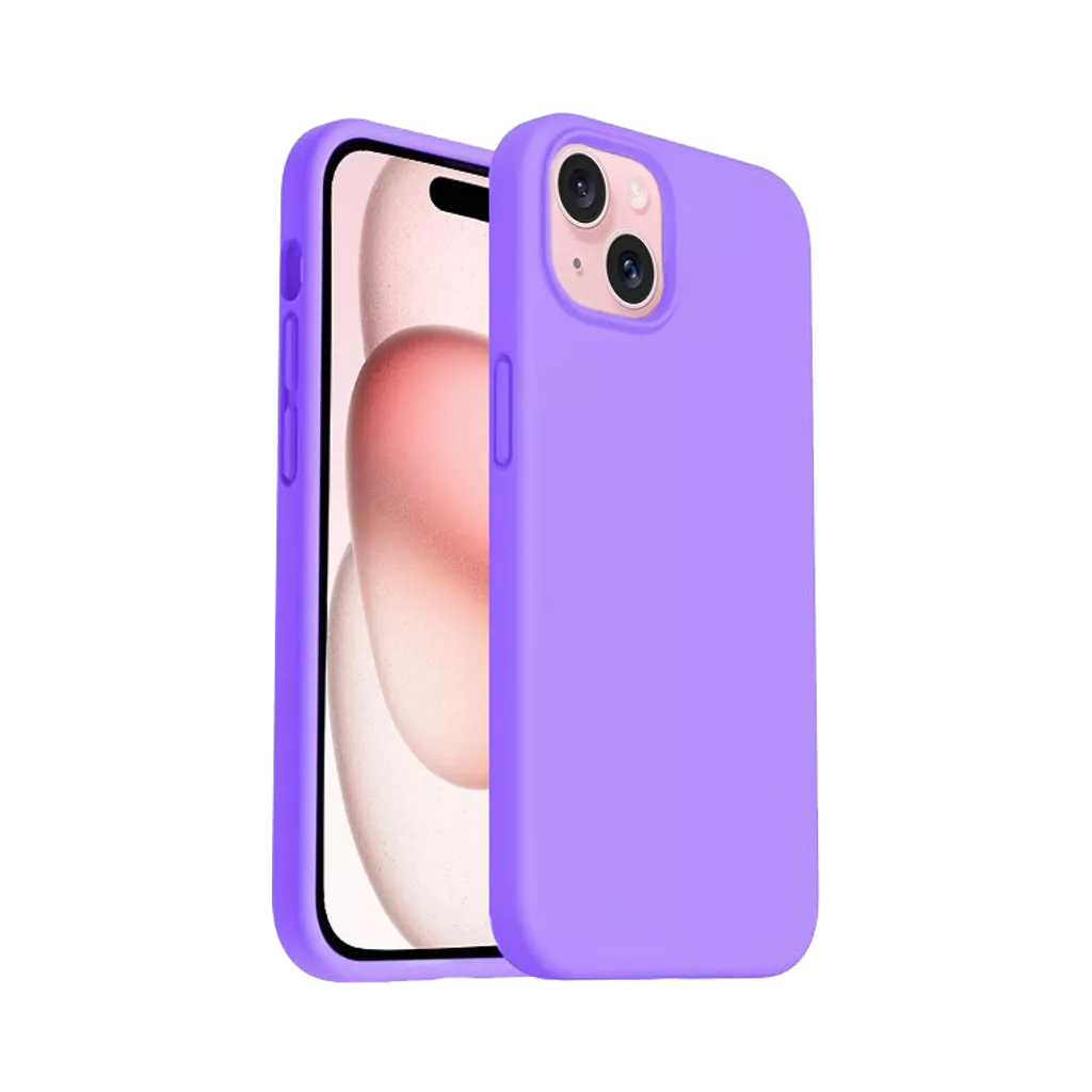 Phone Case – Silicone for iPhone 15 – Purple