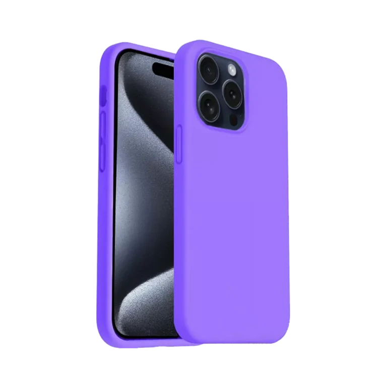 Phone Case – Silicone for iPhone 15 Pro – Purple