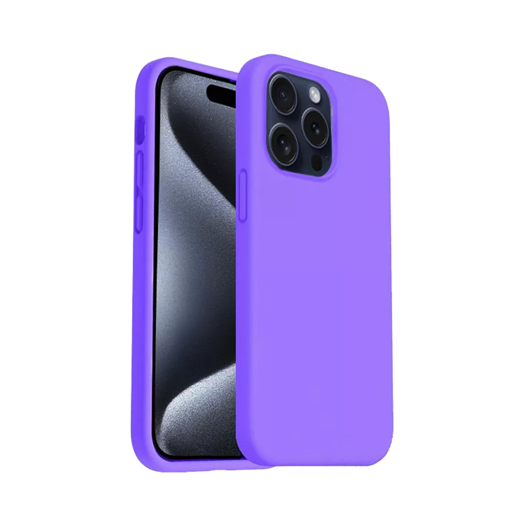 Phone Case – Silicone for iPhone 15 Pro – Purple