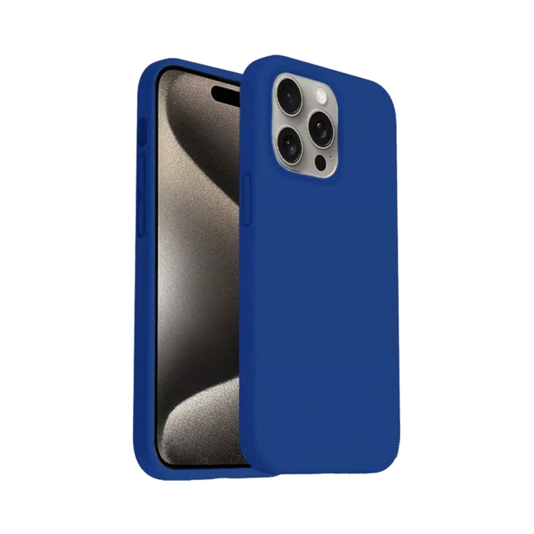 Phone Case – Silicone for iPhone 15 Pro Max – Navy gallery image
