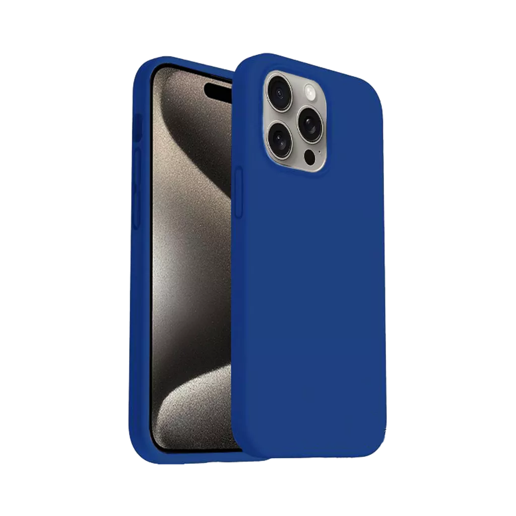 Phone Case – Silicone for iPhone 15 Pro Max – Navy