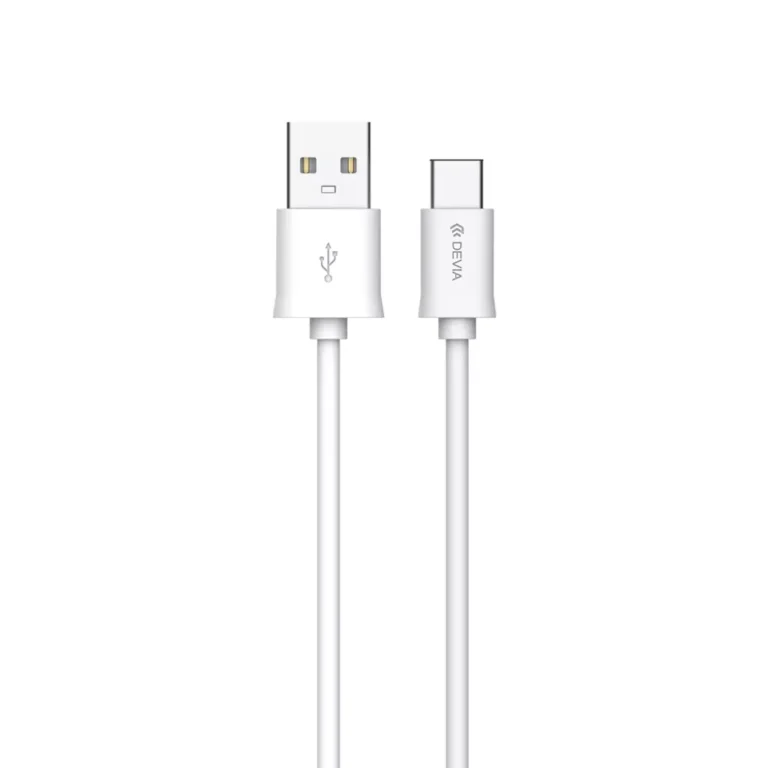Devia – 1m (2.1A) USB to USB-C Cable – White