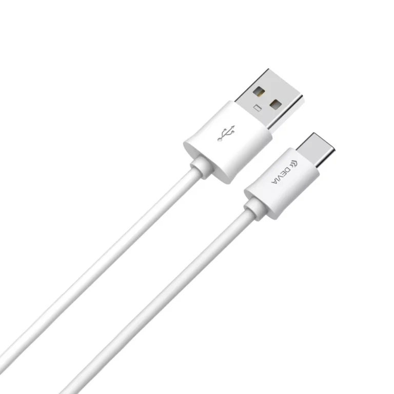 Devia – 1m (2.1A) USB to USB-C Cable – White gallery image
