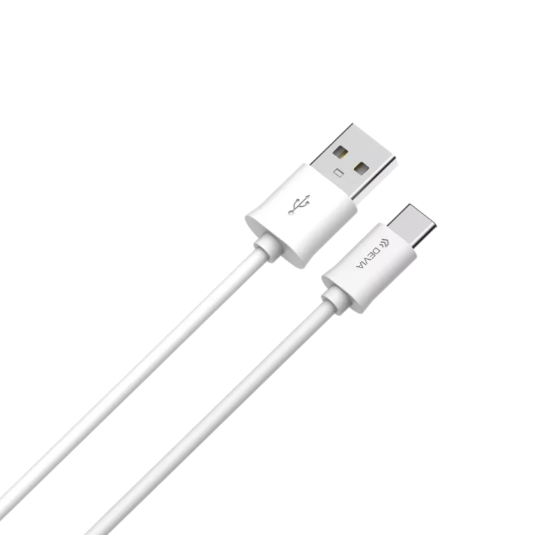 Devia – 2m (2.1A) USB to USB-C Cable – White gallery image