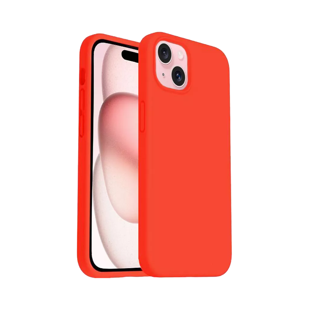 Phone Case – Silicone for iPhone 15 – Red