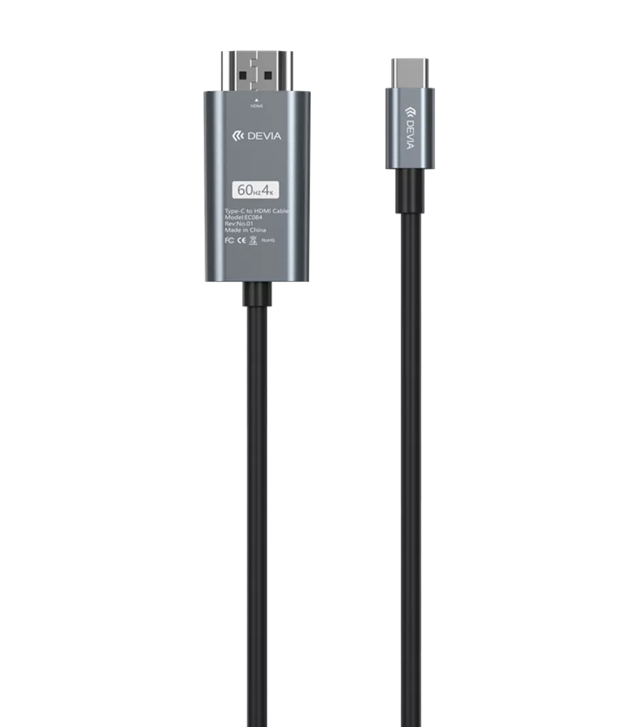 Devia – 2m 1080p HDMI to USB-C Cable – Black