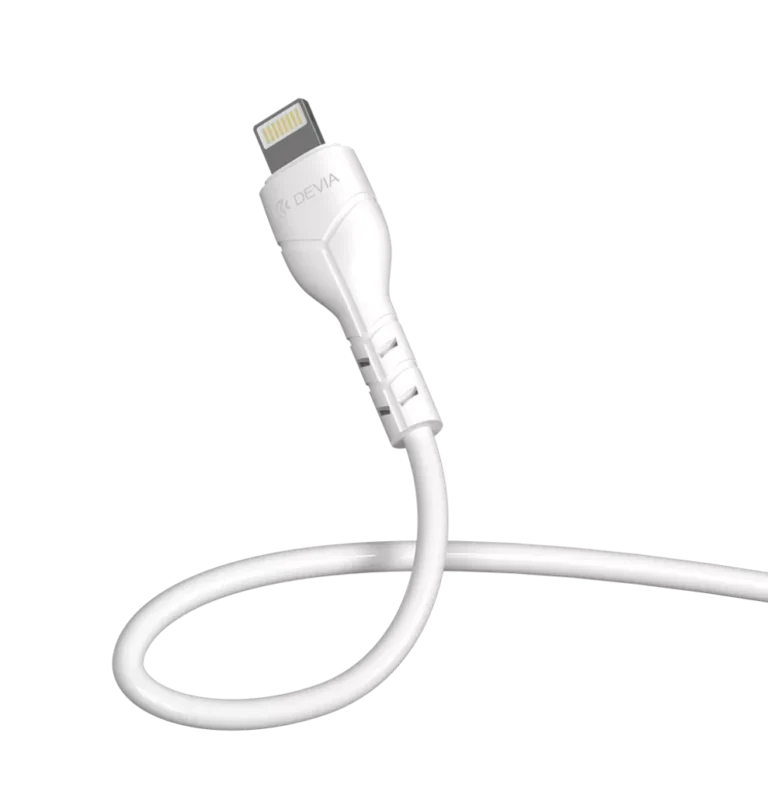 Devia – 2.4A Dual USB Plug & 1m Non-MFI Lightning Cable – White gallery image