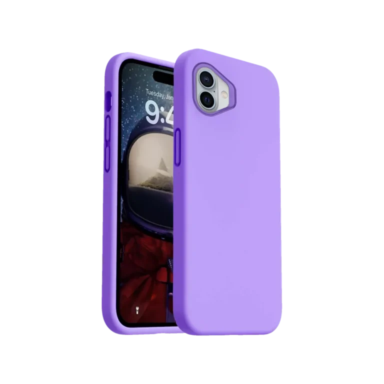 Phone Case – Silicone for iPhone 16 – Purple gallery image