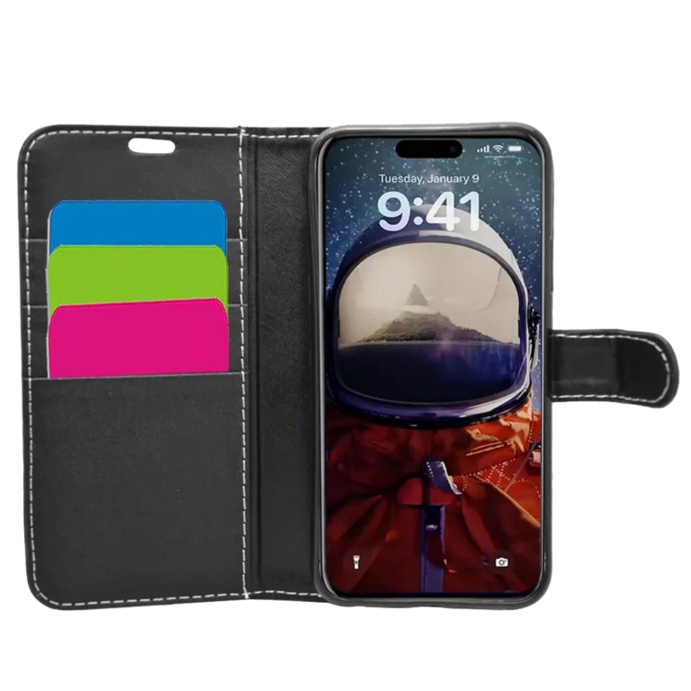 Phone Case – Wallet for iPhone 16 – Black gallery image