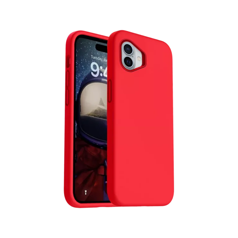 Phone Case – Silicone for iPhone 16 Plus – Red gallery image