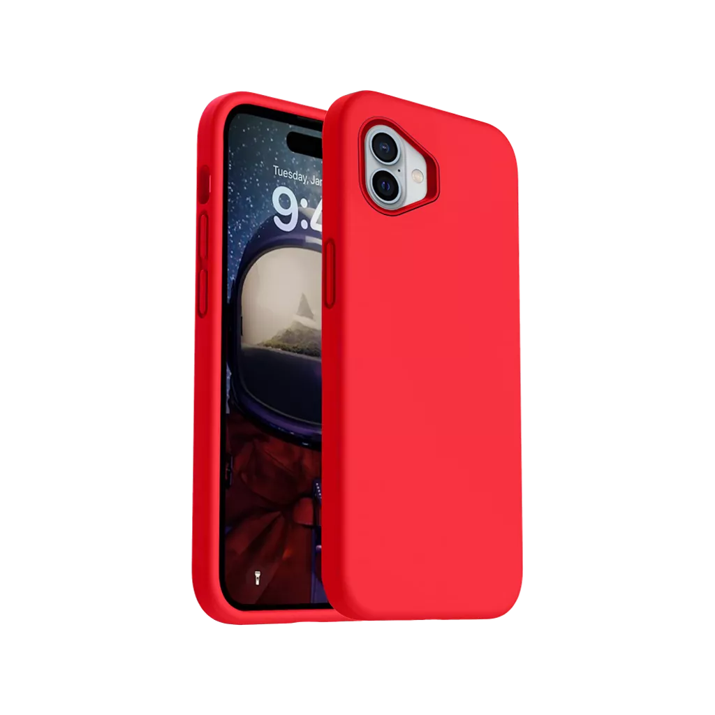 Phone Case – Silicone for iPhone 16 Plus – Red