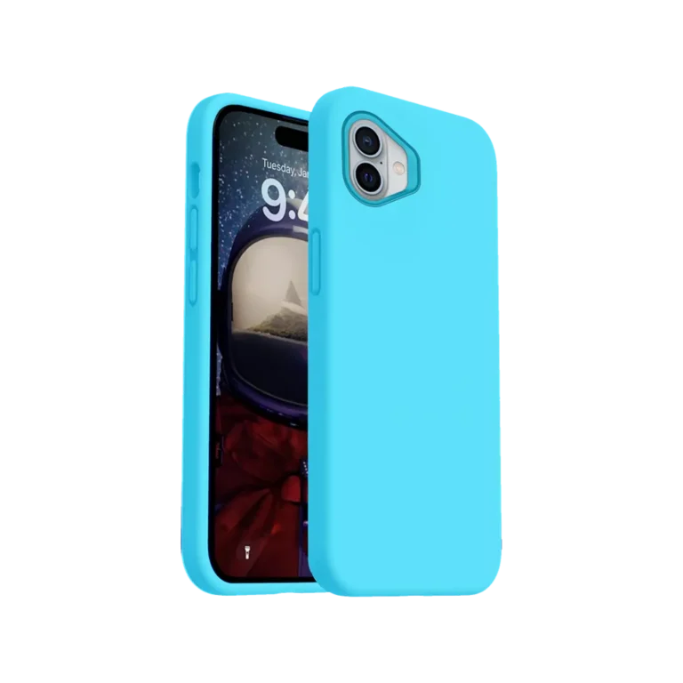 Phone Case – Silicone for iPhone 16 Plus – Sky Blue gallery image
