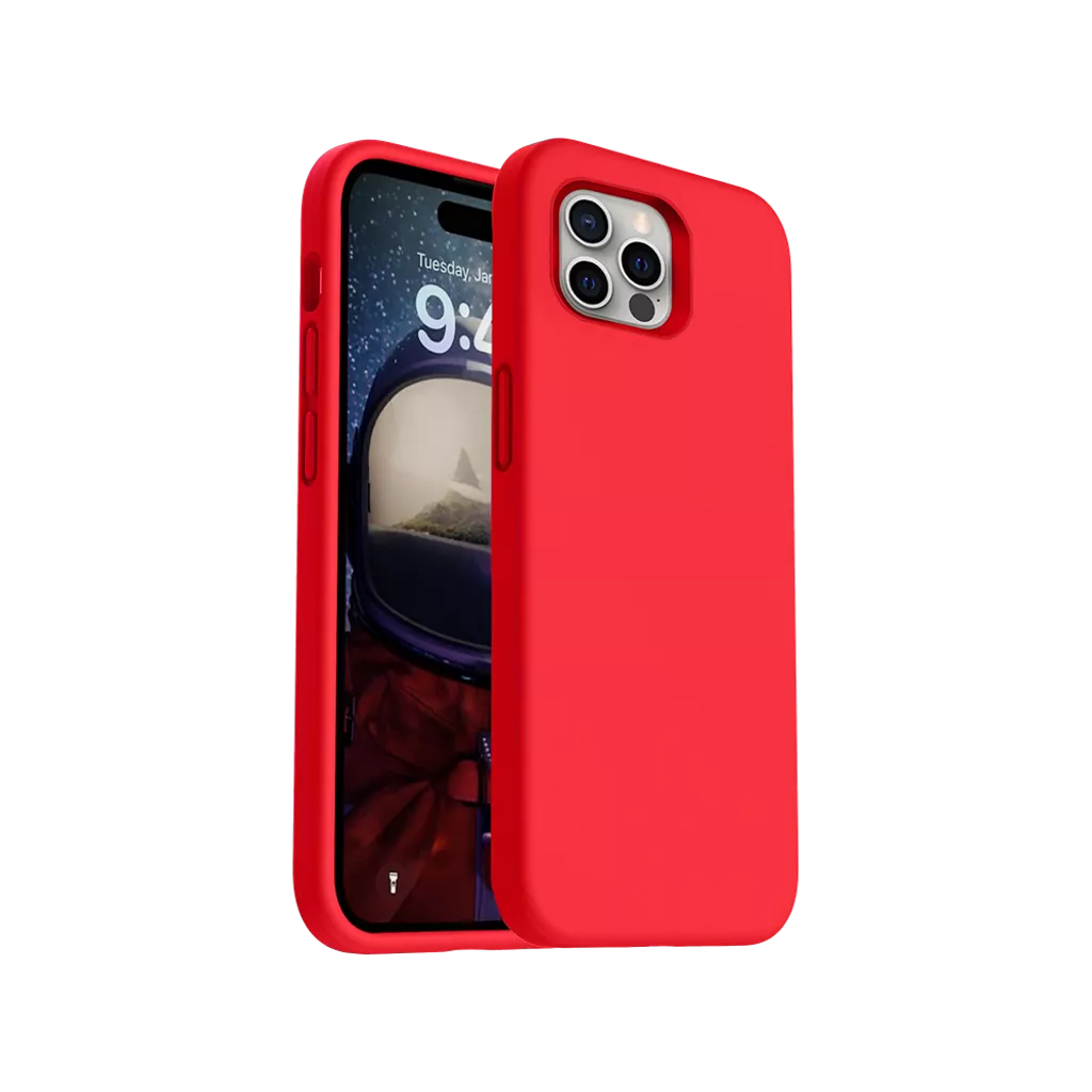 Phone Case – Silicone for iPhone 16 Pro Max – Red