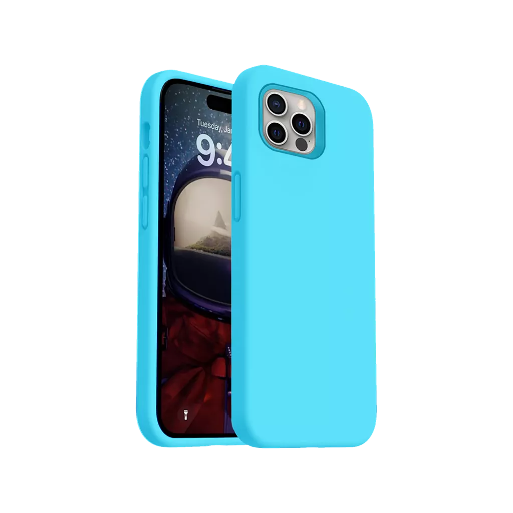 Phone Case – Silicone for iPhone 16 Pro Max – Sky Blue