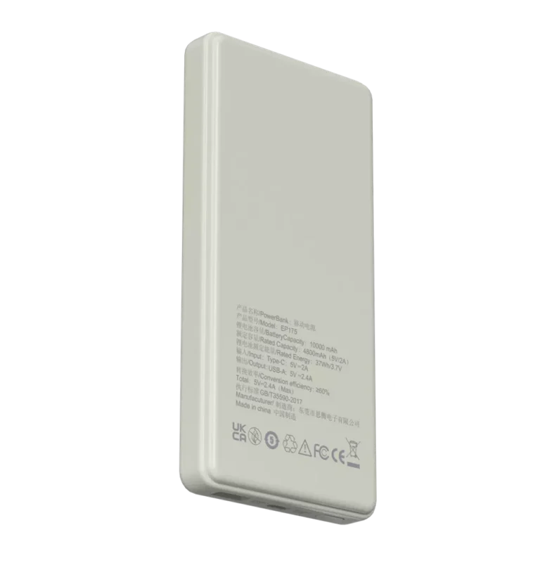 Devia – 10,000mAh Dual Port LED Indicator Mini Powerbank – Ivory gallery image