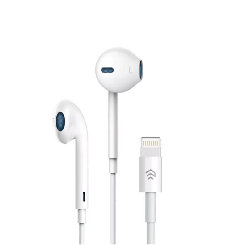 Devia – Non-MFI Lightning Bluetooth Earphones with Microphone & Volume Control – White