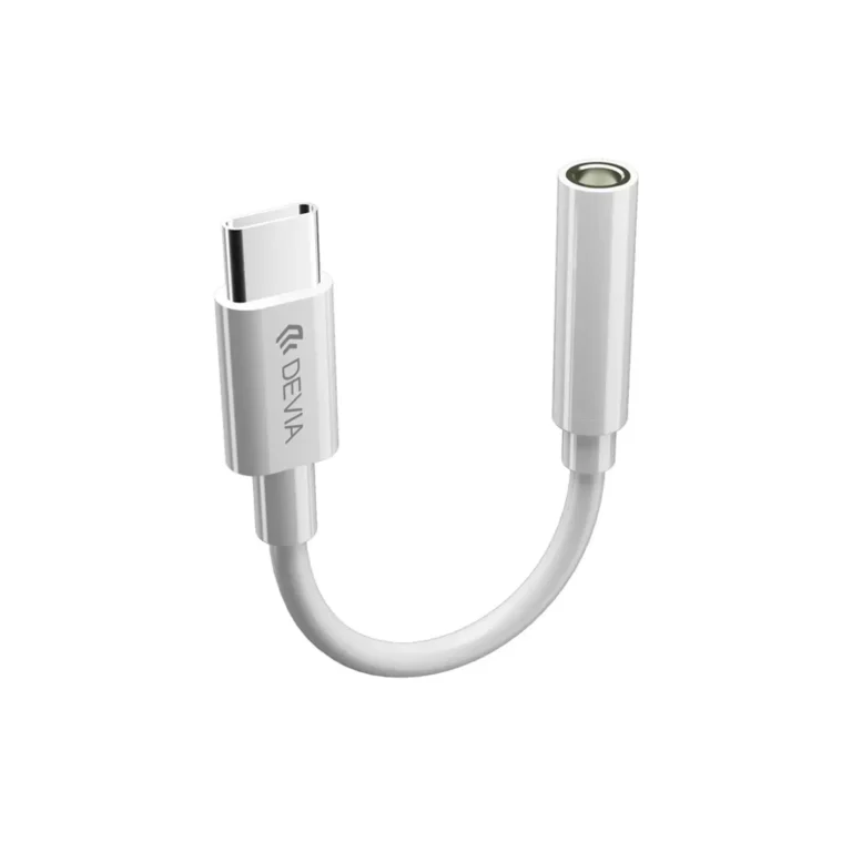 Devia – USB-C to 3.5mm Headphone Adapter – White gallery image