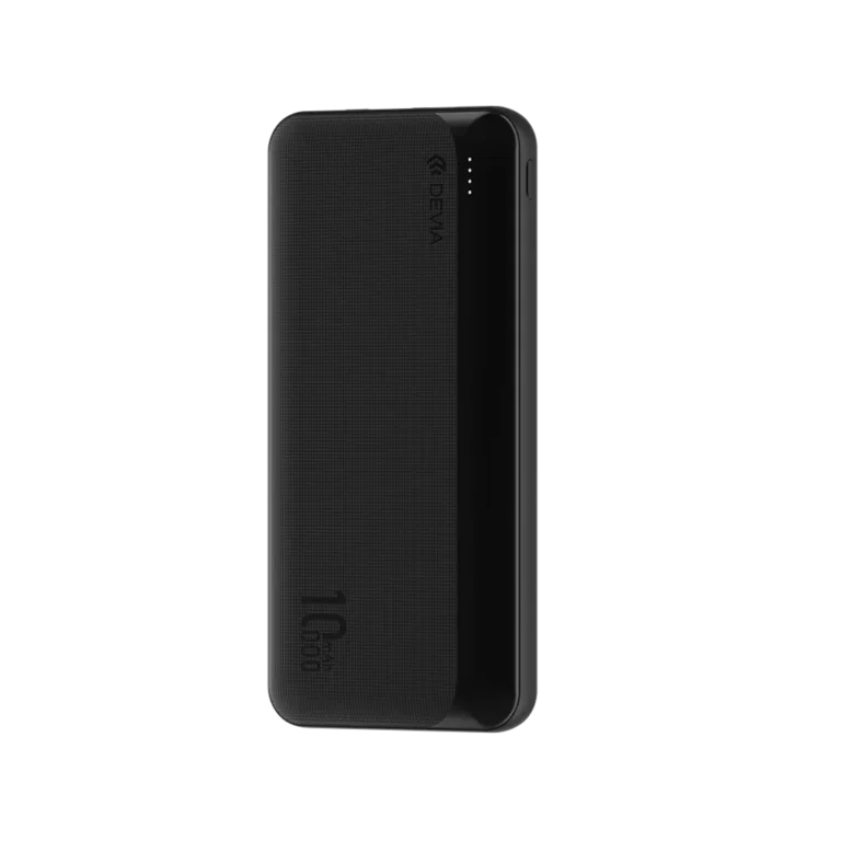 Devia – 10,000mAh Kintone Dual Port LED Indicator Powerbank – Black gallery image