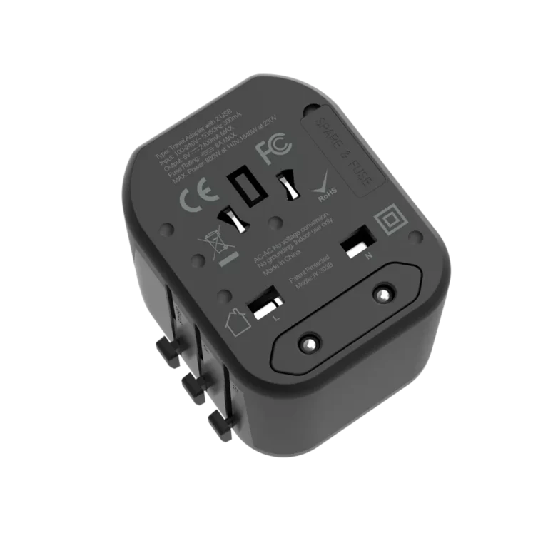Devia – Global Multiple Function Travel Adapter – Black gallery image