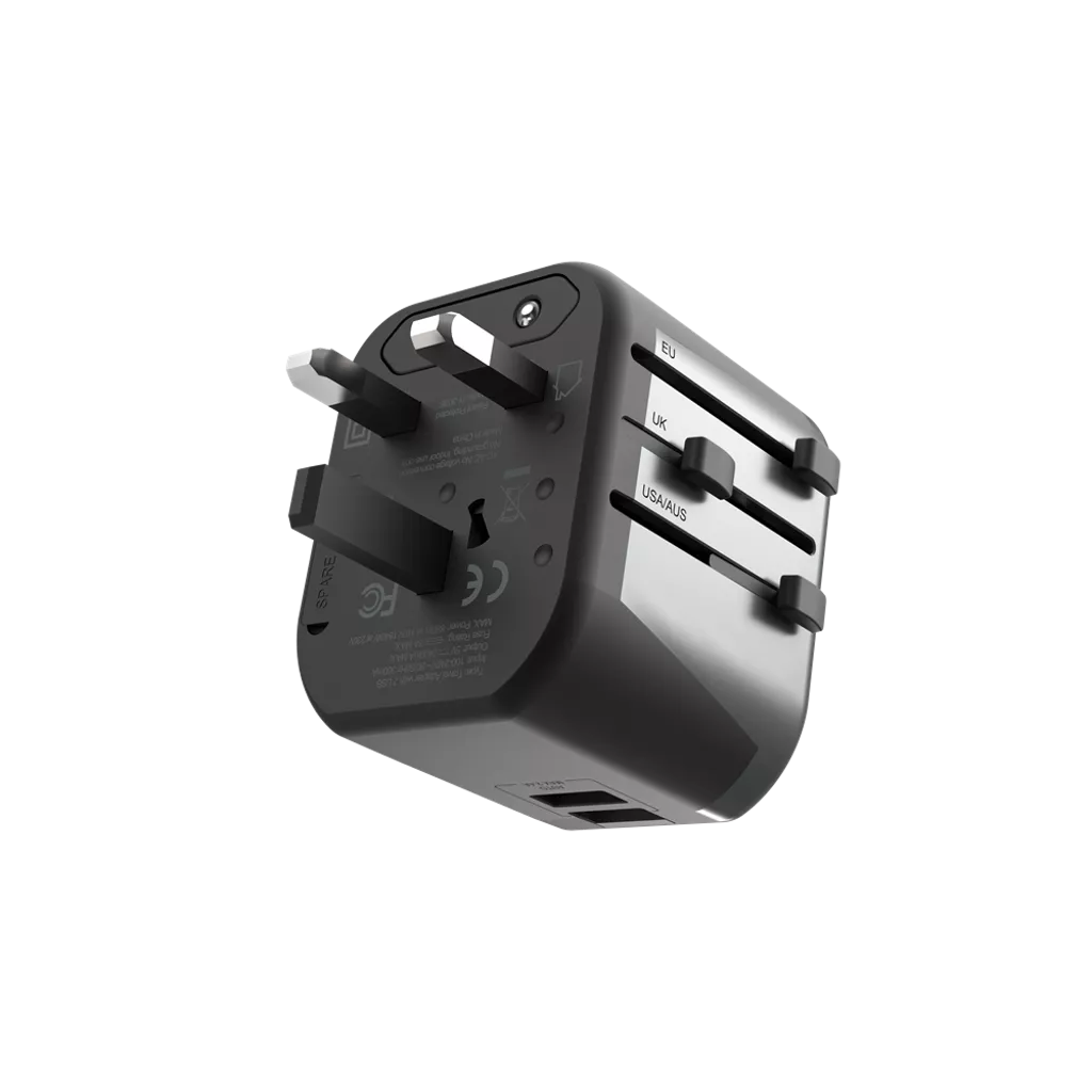 Devia – Global Multiple Function Travel Adapter – Black
