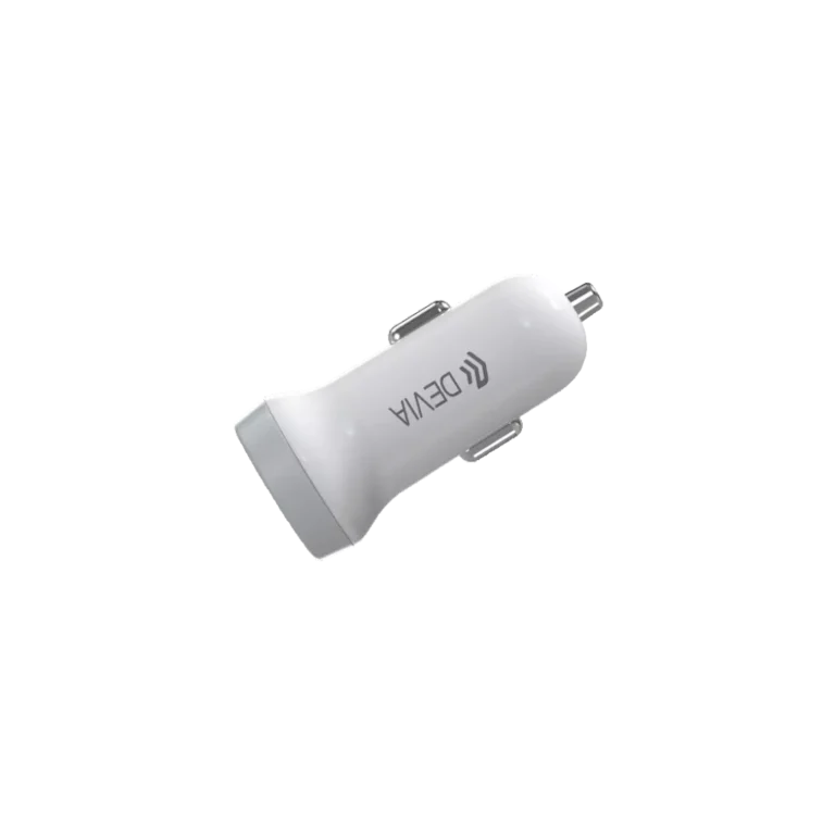 Devia – 3.1A Dual USB Port Car Adapter – White gallery image