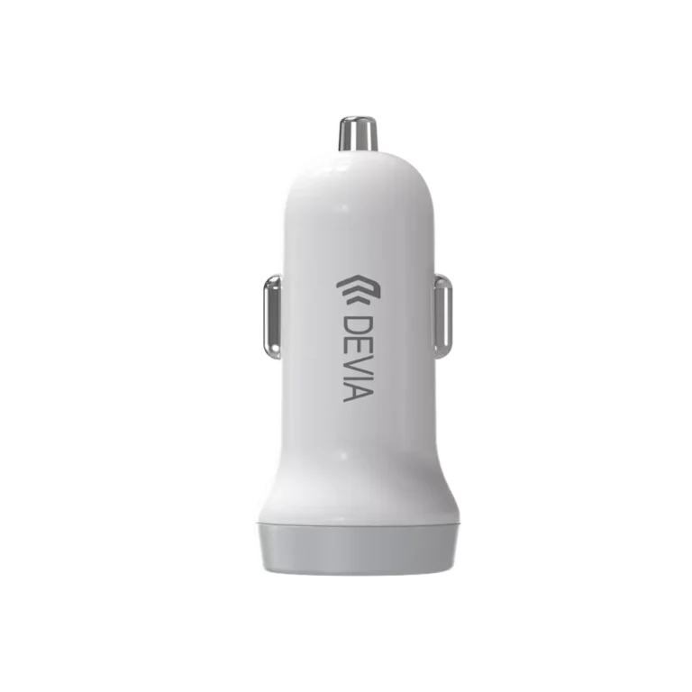 Devia – 3.1A Dual USB Port Car Adapter – White gallery image