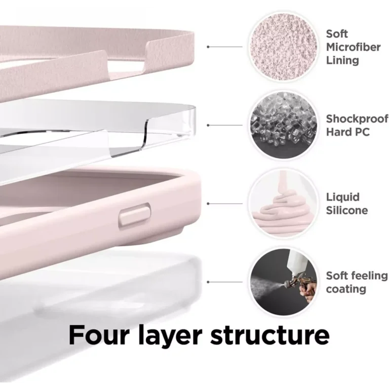 Phone Case – Silicone for iPhone 14 – Pink gallery image